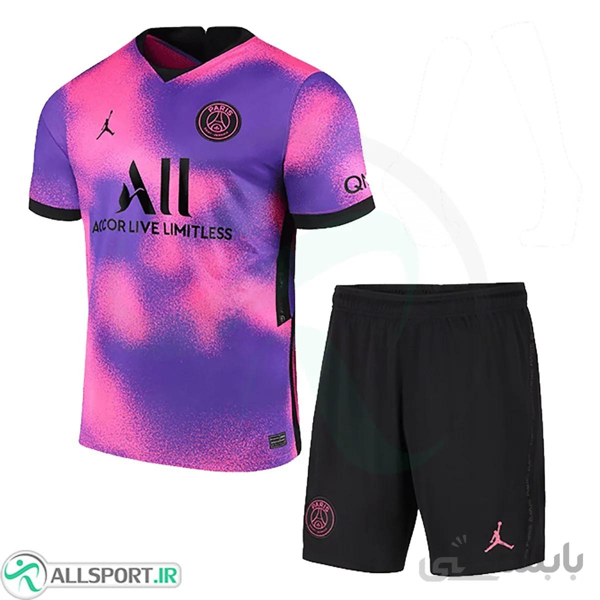 پیراهن شورت چهارم پاریسن ژرمن Paris Saint Germain 2021-22 Fourth Soccer Jersey Kit Shirt Short