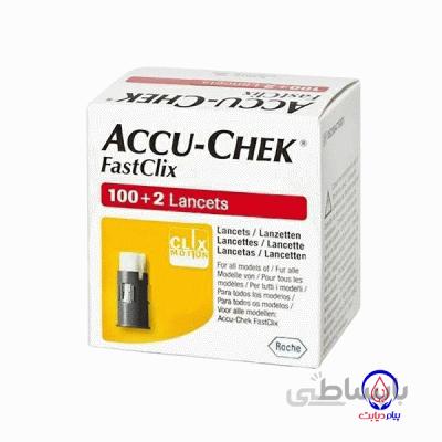 سوزن تست قند خون اکیو چک مدل اینستنت بسته 102 عددی ا ACCU CHEK FASTCLIX LANCETS