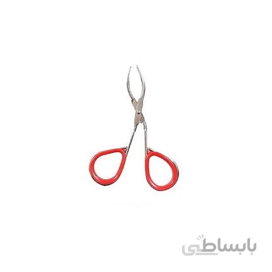 موچین قیچی دالاس مدل سر کج دسته قرمز