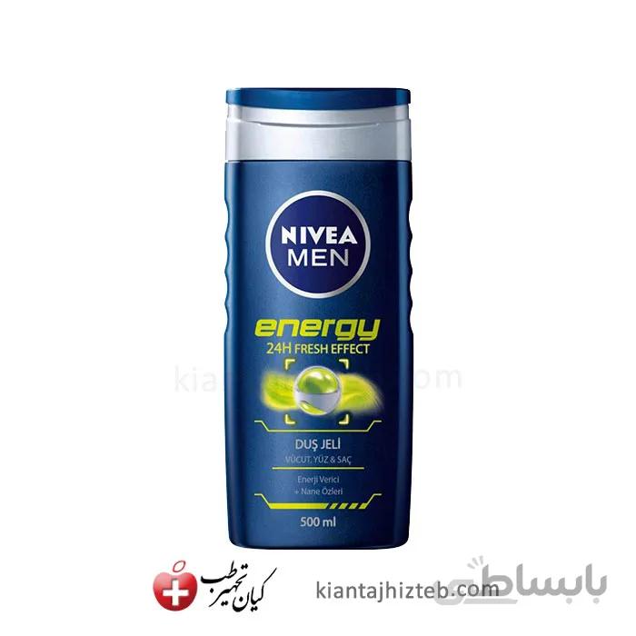 شامپو سر و بدن مردانه NIVEA مدل Energy حجم 500 میل