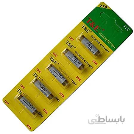 باتری 12 ولت A27 آلکالاین 5عددی T&E