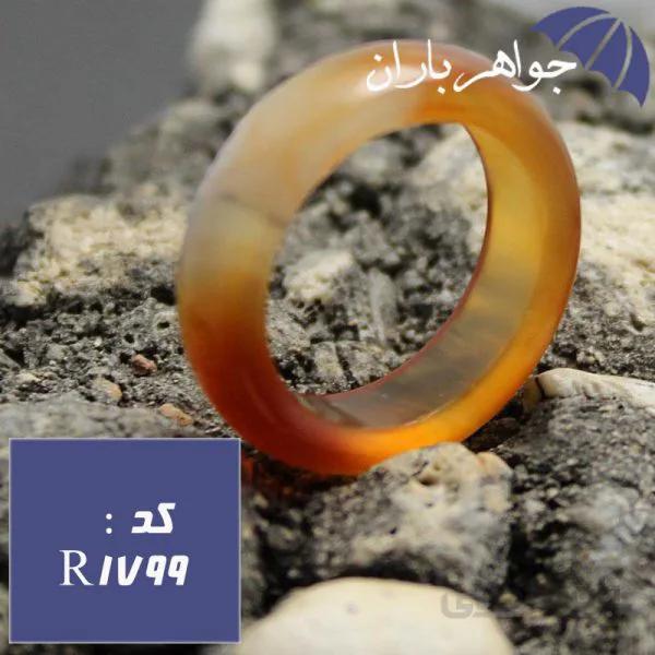 حلقه عقیق سلیمانی تک خوشرنگ کد R_1799