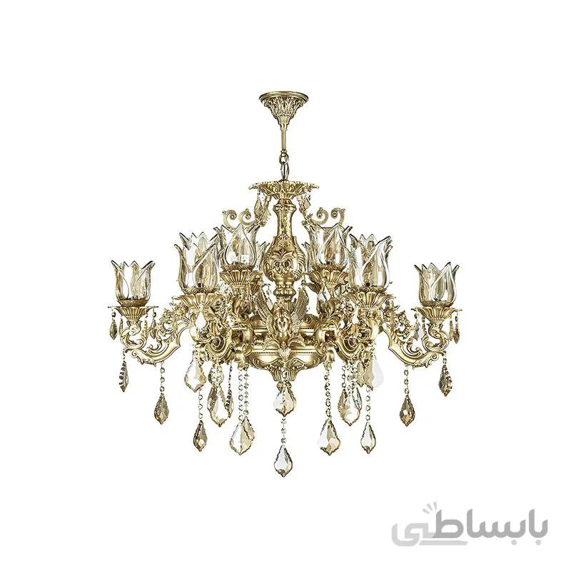 لوستر 12 شعله چشمه نور مدل M3419/6+6-AO