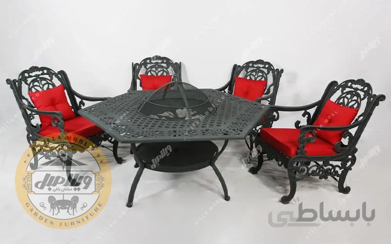 مبل باغی آلومینیومی مدل مرغابی