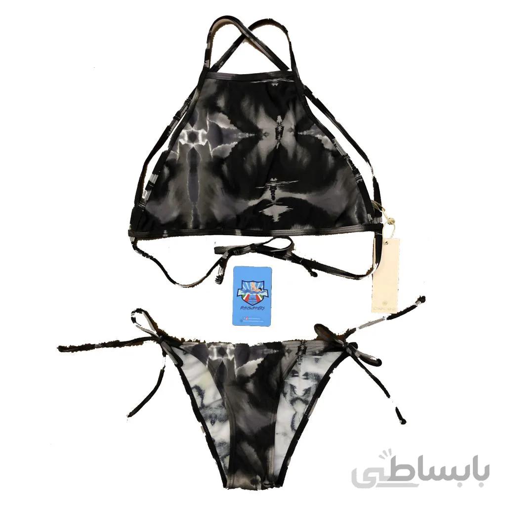 بیکینی زنانه پیسز مدل هالترنک ا PIECES PCLYNE TRIANGLE BRA WATERCOLOR