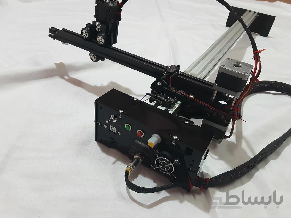 دستگاه حکاکی لیزر سایز ۶۰ در ۳۰ با قابلیت حکاکی چرخشی مدل GB-6030R