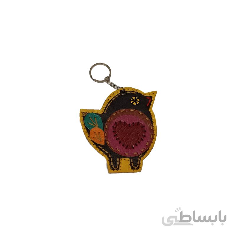 جا کلیدی چرم طبیعی طرح پرنده