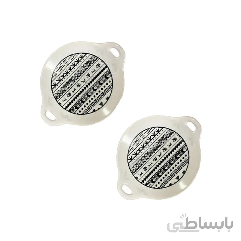 ظرف سرو مایا هوم دایره طرح سرخ پوستی بسته دو عددی