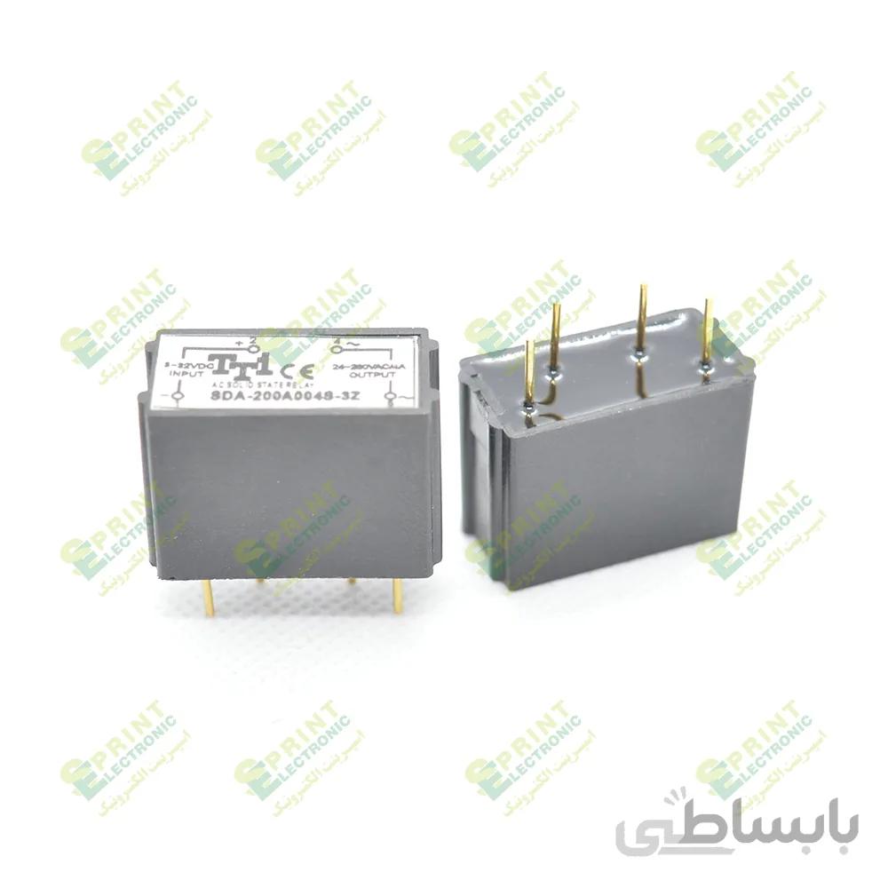 رله الکترونیکی SSR روبردی 4 پایه تک فاز 4 آمپر DC/AC