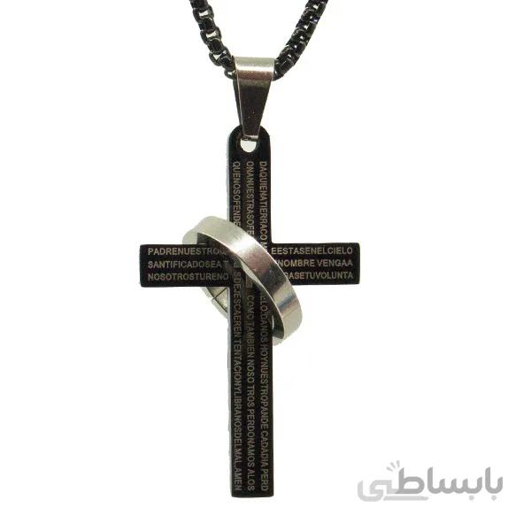 گردنبند صلیب مشکی کد s23