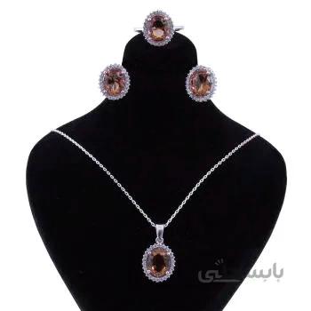 نیم ست نقره زنانه کد NTR_054