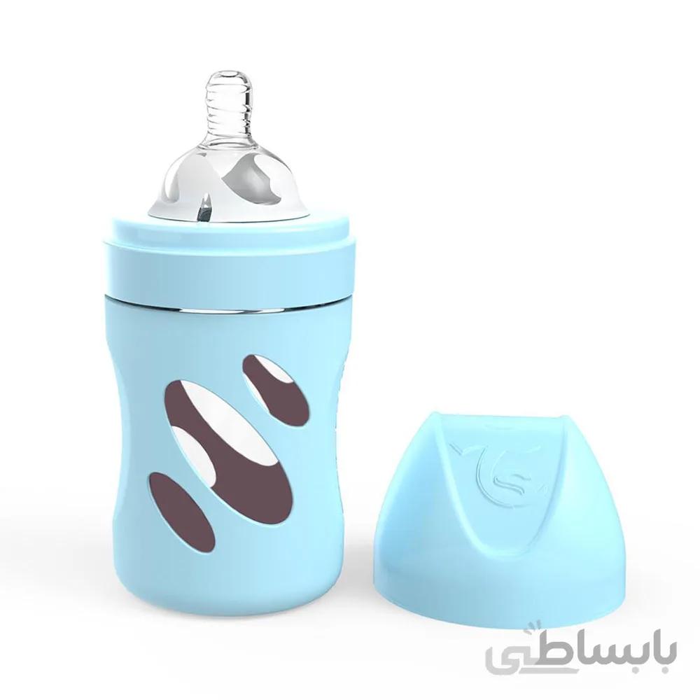 شیشه شیر پیرکس 260میل محافظ دار تویست شیک Twistshake