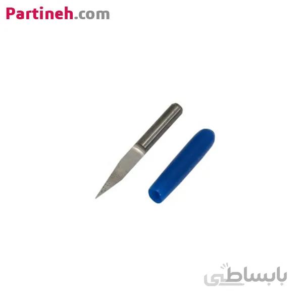 ابزار حک و تراش دستگاه CNC شفت 3.175 با زاویه 20 درجه و قطر 0.4 میلیمتر ا 0.4mm CNC Engraving Tool With 20° And 3.175mm Shank Diameter
