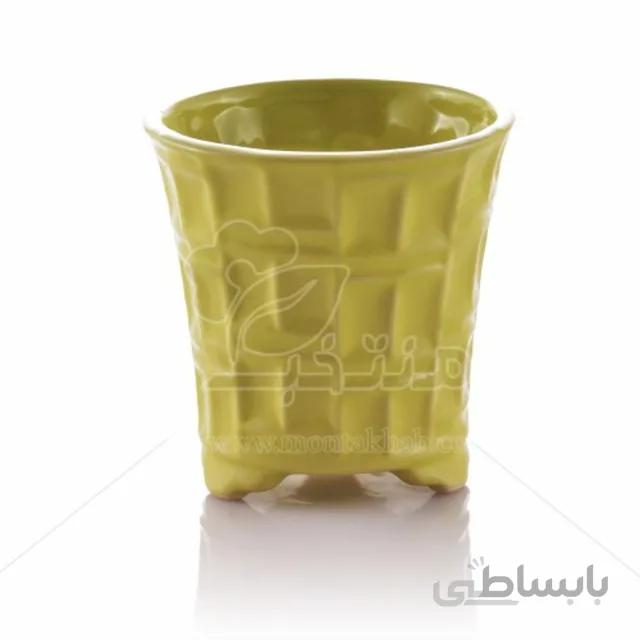 گلدان سرامیکی کنزو ارتفاع 13 سانتیمتر