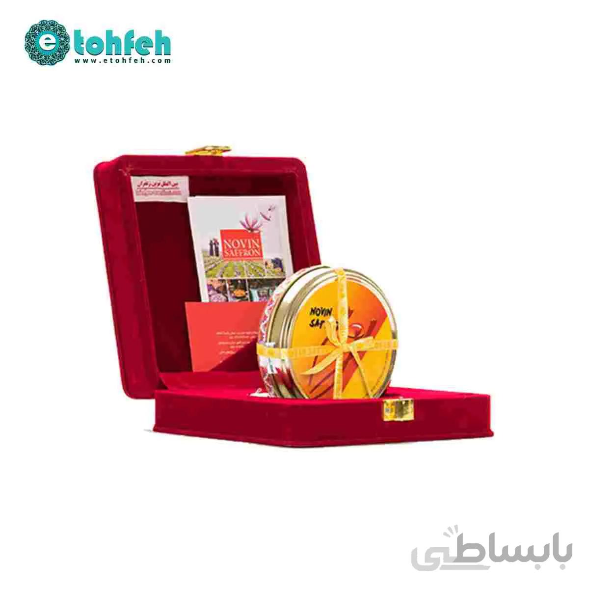 زعفران ۲۰ گرمی باکس چرمی نوین زعفران