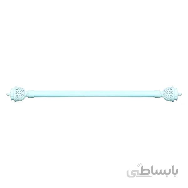 چوب پرده مدل قپه خانگی طول 125 سانتیمتر دیواری سفید