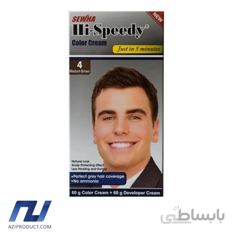 کیت رنگ مو مردانه سوها مدل Hi Speedy شماره 4 حجم 120 میل