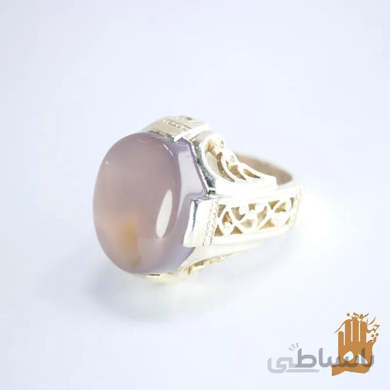 انگشتر نجفی نگین عقیق کبود یمنی