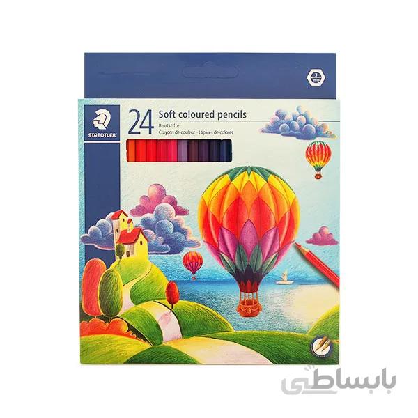 مداد رنگی 24 تایی مقوایی استدلر