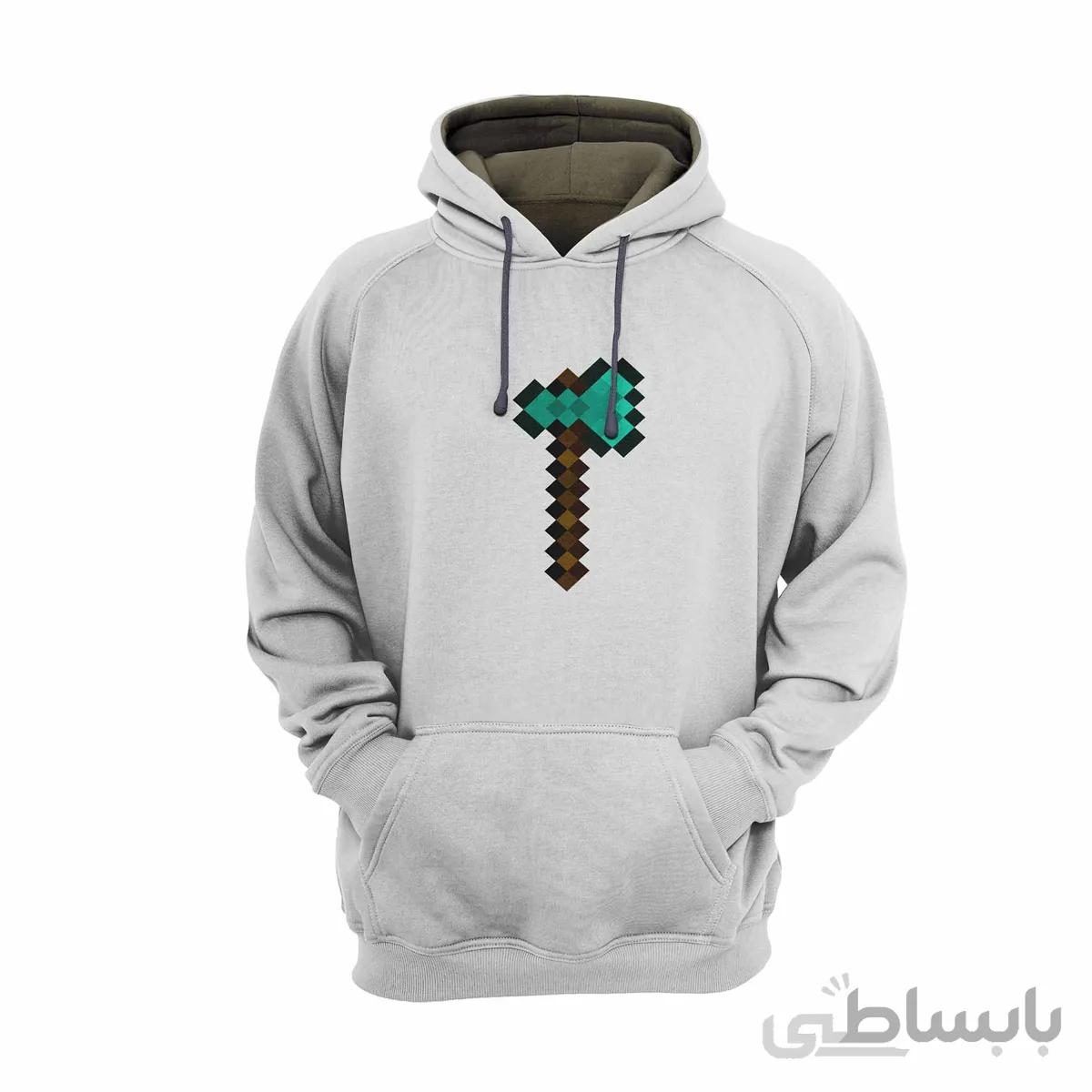 هودی سفید طرح بازی ماینکرافت Minecraft کد KCT10464 کد 285325