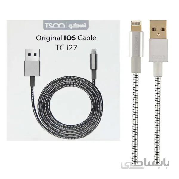 کابل تبدیل USB به لایتنینگ تسکو مدل TC i27 طول 1 متر ا TSCO TC i27 USB to Lightning Cable 1m