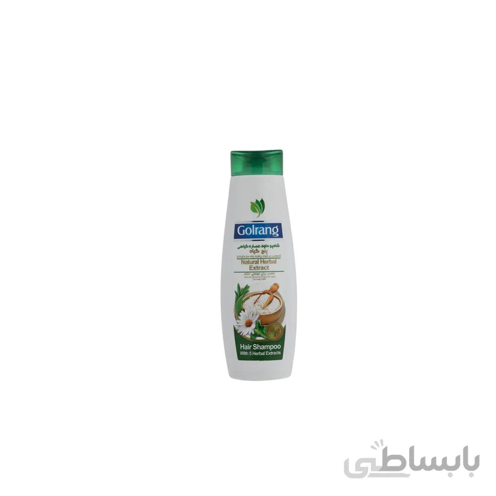 شامپو مو خشک گیاهی گلرنگ مدل Five plants وزن 400 گرم