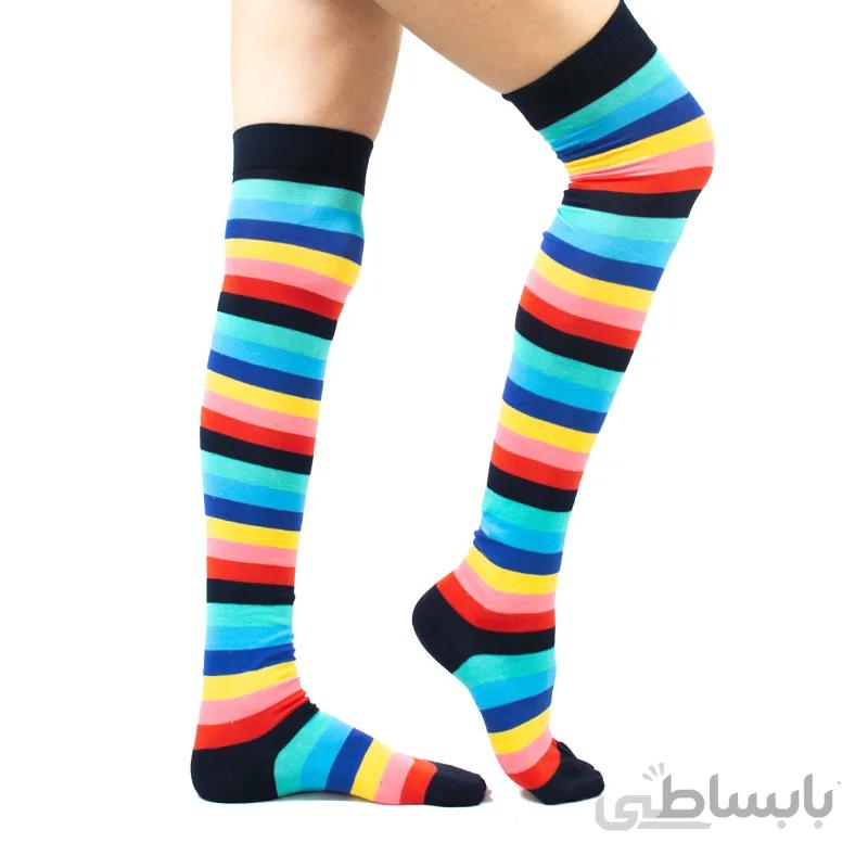 جوراب بالازانو رنگی رنگی آپتیمیست