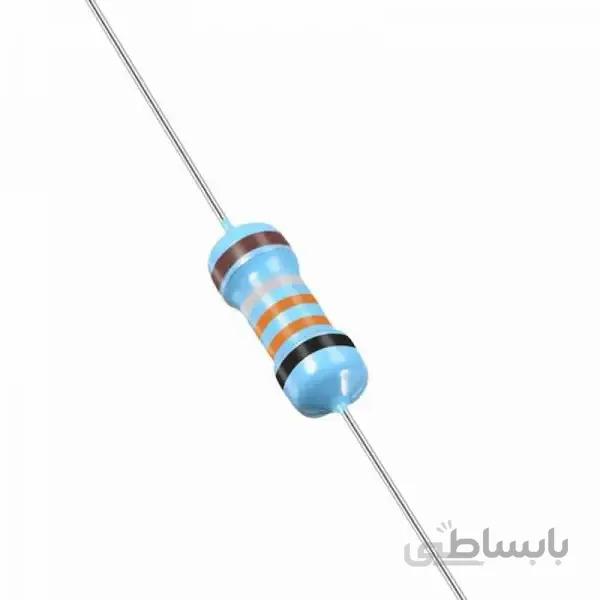 مقاومت 9 کیلو اهم 1/4 وات 1 درصد — تصویر 1