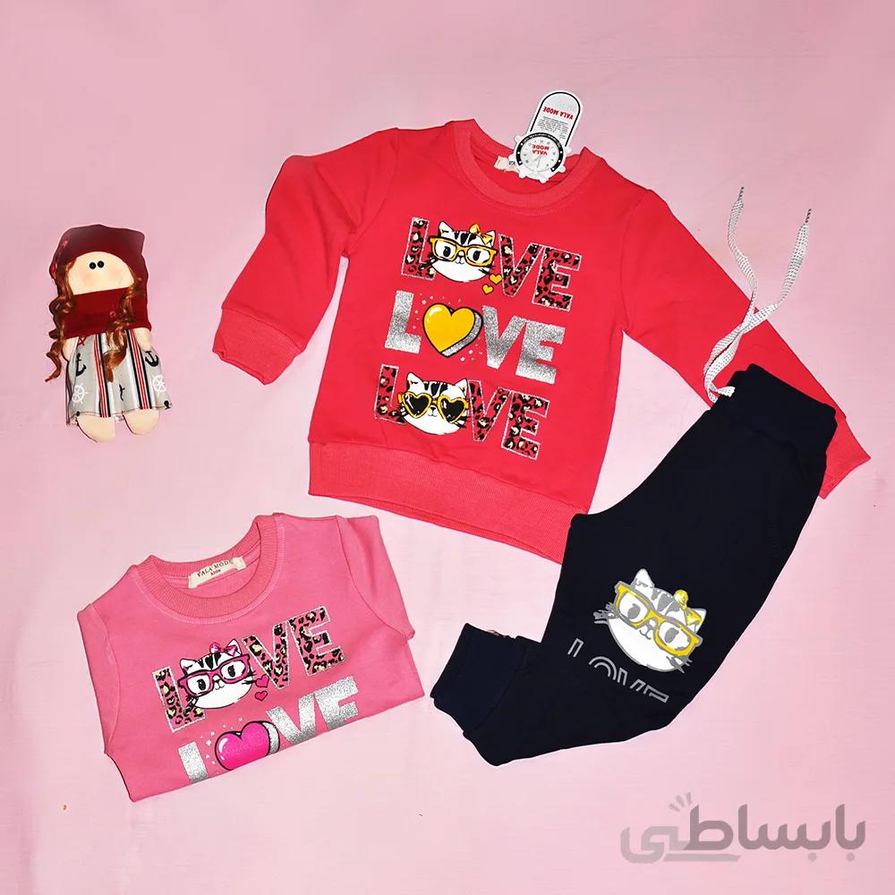 بلوز شلوار دخترانه love کد 217