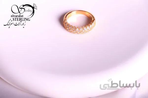 انگشتر طرح پرنس ظریف زنانه طلا روس