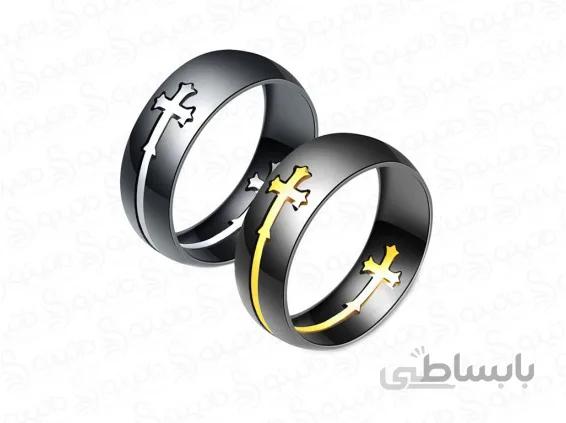 حلقه طرح دو صلیب 12132