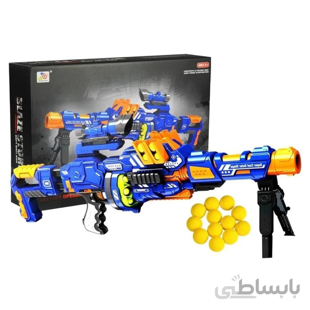 تفنگ اسباب بازی تیر اسفنجی پایه دار مدل Soft Ball Shooting Gun ZC7090