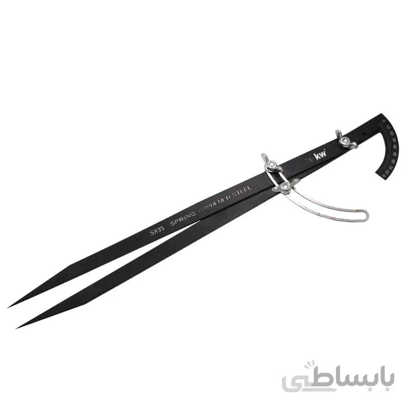 پرگار صنعتی مدرج مستقیم مشکی KW مدل SR35
