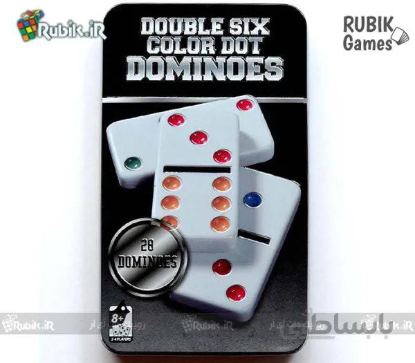 بازی فکری دومینو جعبه فلزی Dominoes