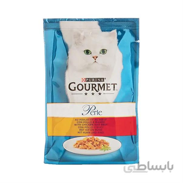 پوچ گربه با طعم مرغ و گوشت گاو گورمت – Gourmet Perle Chicken & Lamb