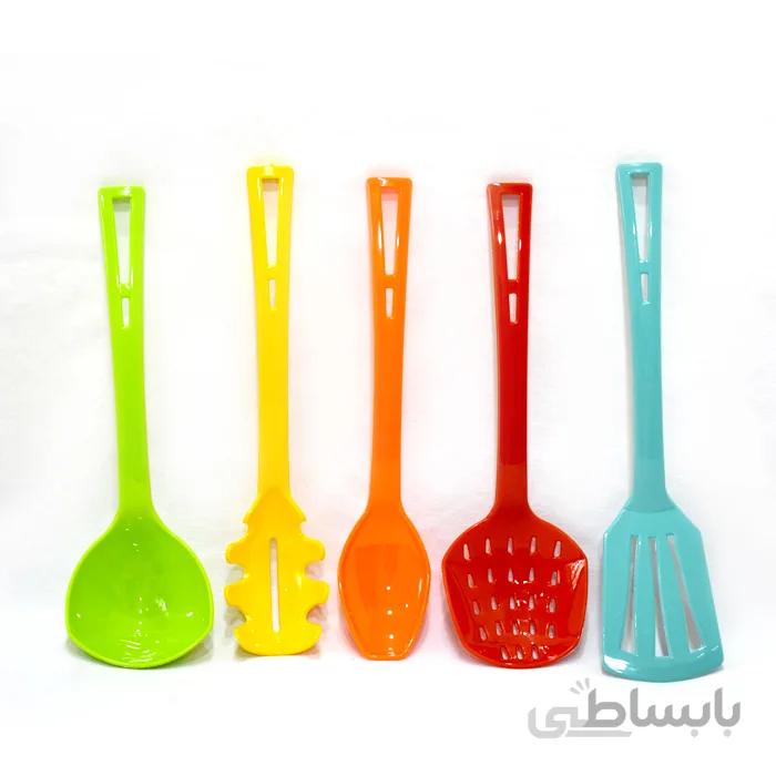 ست کفگیر ملاقه آیدا رنگی