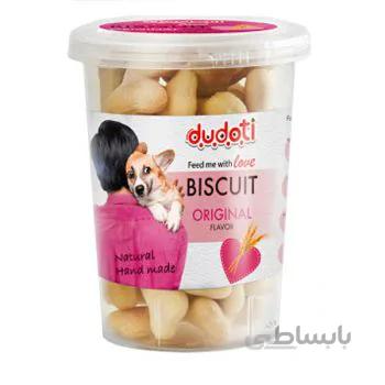 بیسکوئیت تشویقی سگ با طعم گندم برند دودوتی 150 گرمی