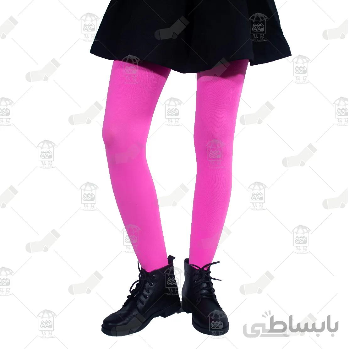 جوراب شلواری ضخیم صورتی روشن پنتی