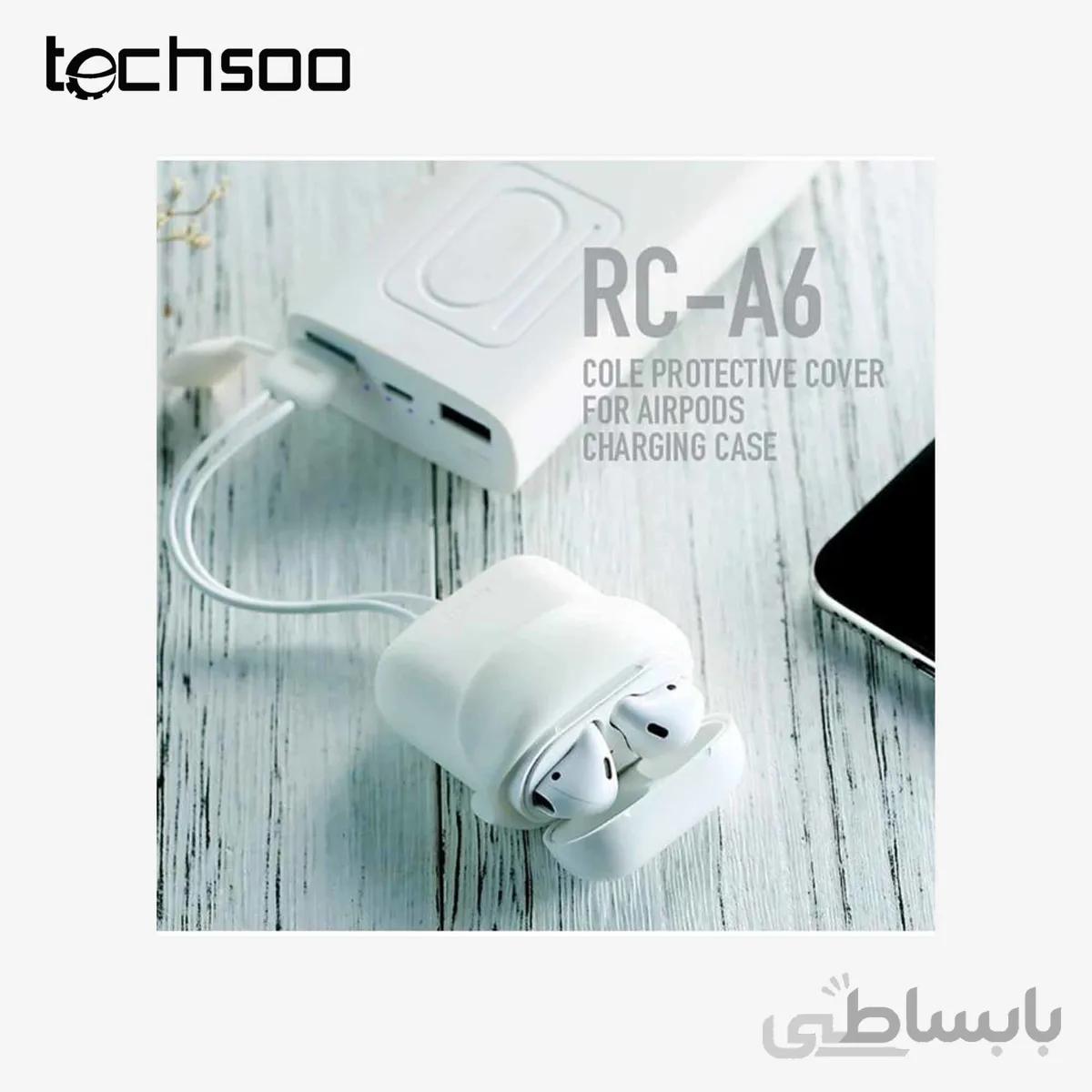 کابل شارژ و کاور ژله ای ایرپاد Remax Cole Protective Cover for Airpods Charging Case RC-A6