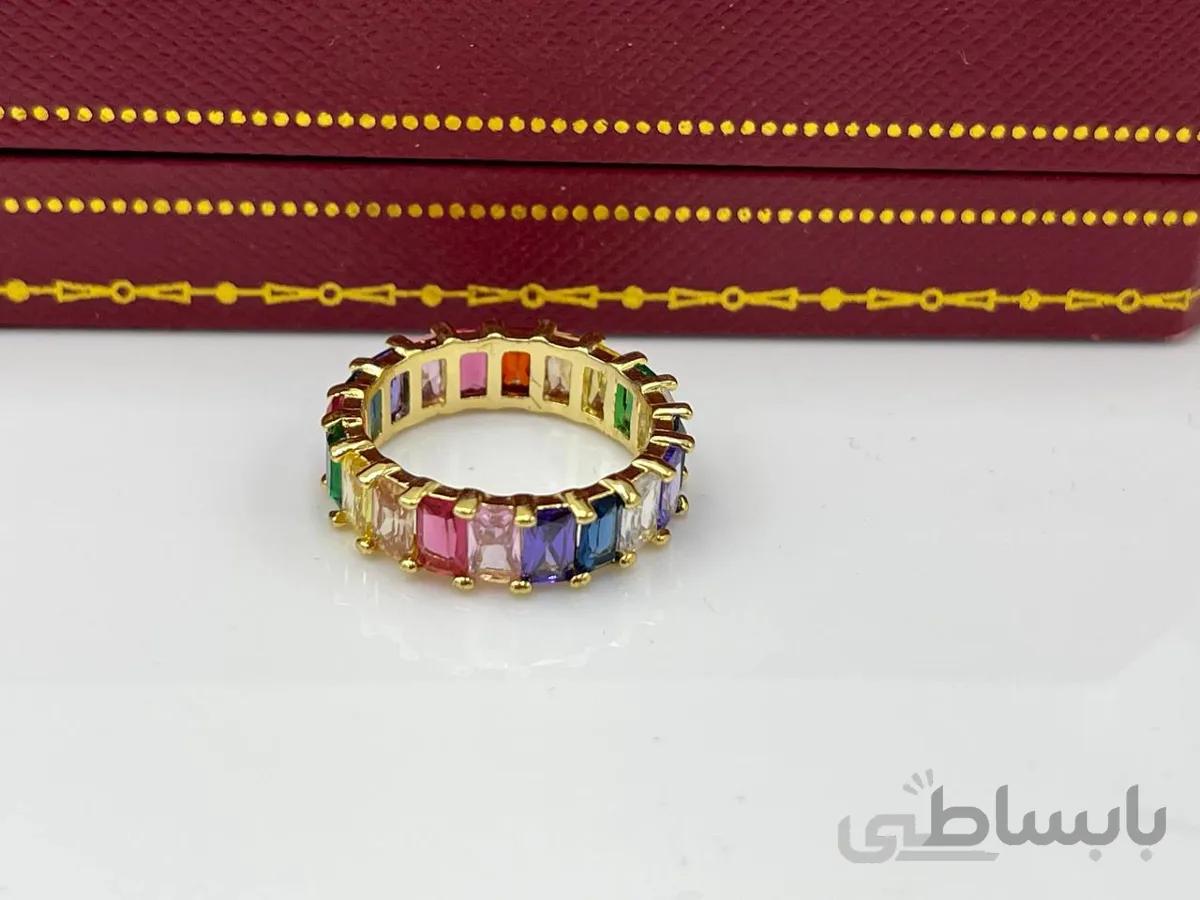 انگشتر مولتی کالر نگینی