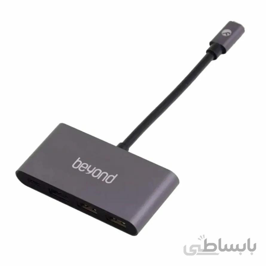 هاب 4 پورت USB Type C بیاند BA-404 ا Beyond BA-404 4 Port USB Type C Hub