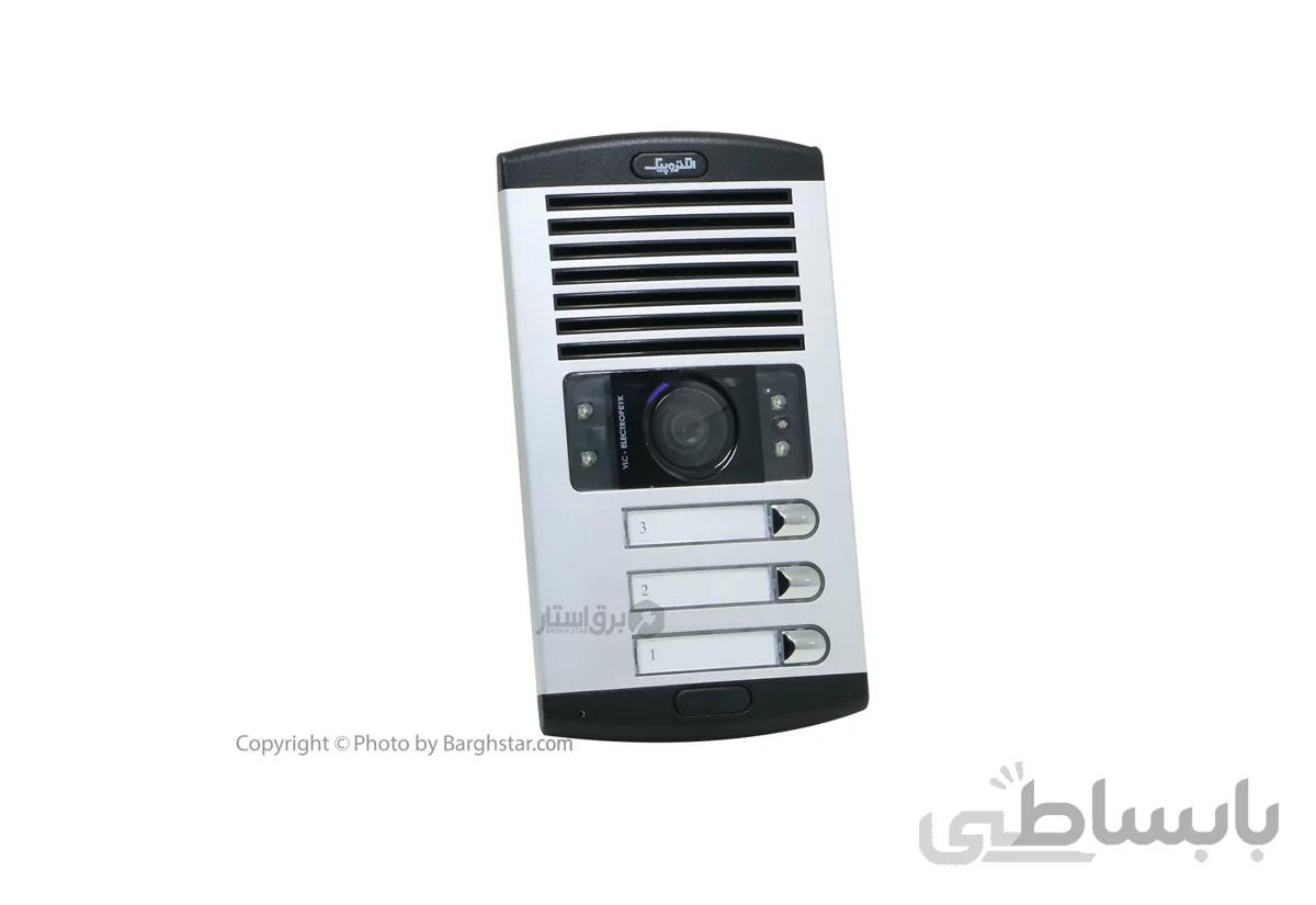 پنل آیفون تصویری الکتروپیک مدل 1086 سه واحدی با دوربین چرخشی