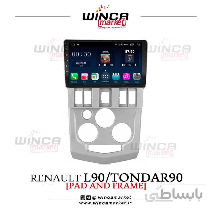 مانیتور فابریک اندروید ال نود L90 برند وینکا مدل QG855/RL5759 سری +S300 پلاس