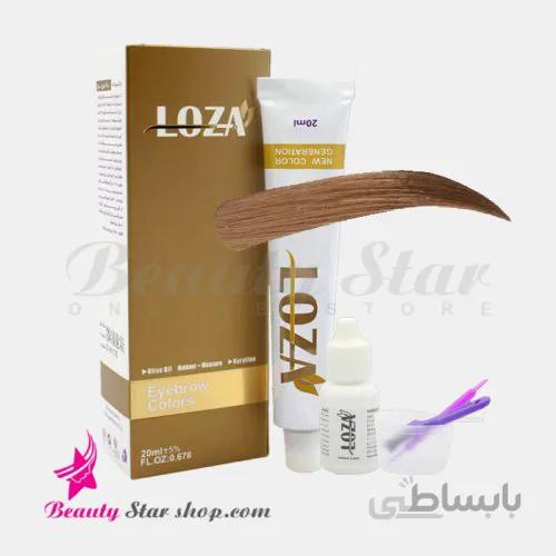 کیت رنگ ابرو بلوند کاکائویی متوسط شماره 7.53 LOZA حجم 20 میلی لیتر