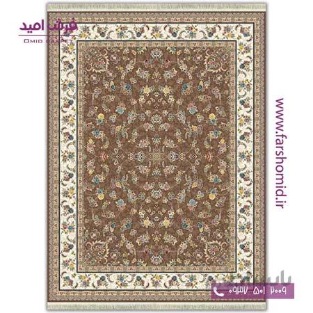 فرش ماشینی 700 شانه 8 رنگ طرح 808 افشان گردویی آرشام