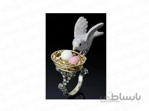 انگشتر زنانه لانه پرنده gothic-r-15