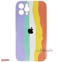 کاور سیلیکونی محافظ لنزدار رنگین کمانی مناسب برای گوشی اپل iPhone 12 Pro