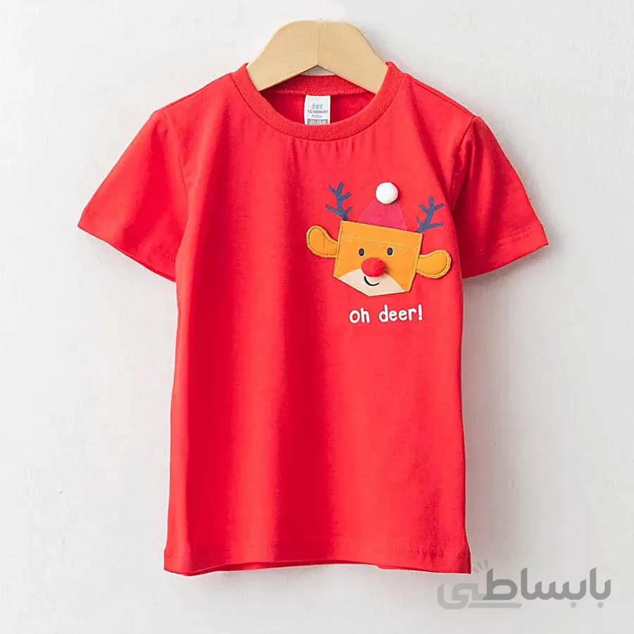 تیشرت بچه گانه پسرانه ال سی وایکیکی گوزن کد 2390