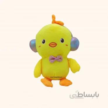 عروسک جوجه پولیشی زرد هدفون دار