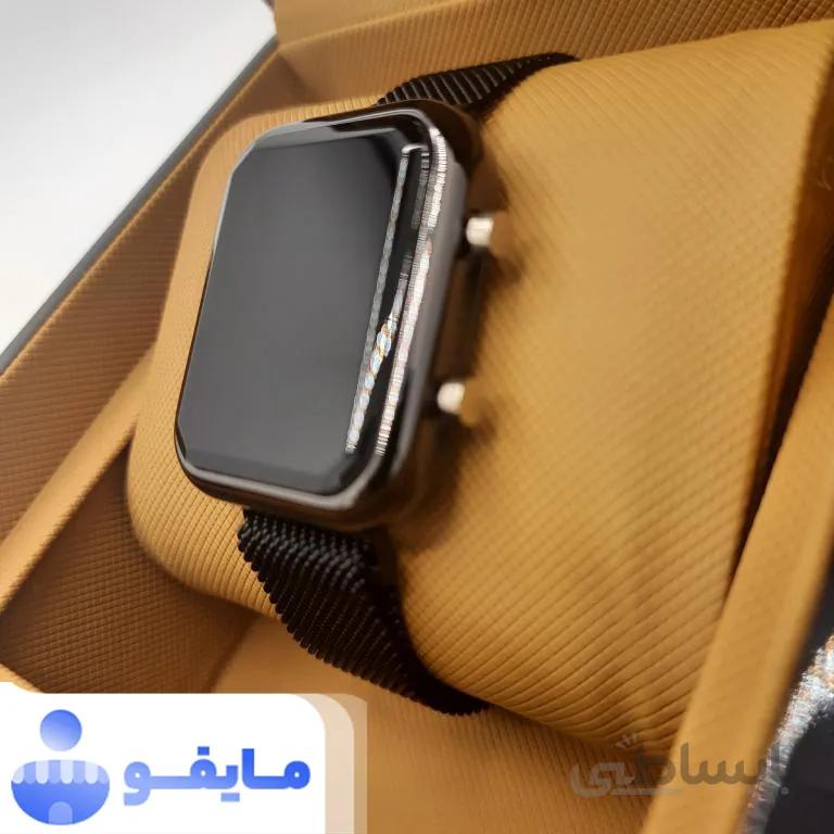 ساعت مچی دیجیتال طرح Apple Watch ا دارای بند فلزی مگنتی با استایل اسپرت زنانه و مردانه
